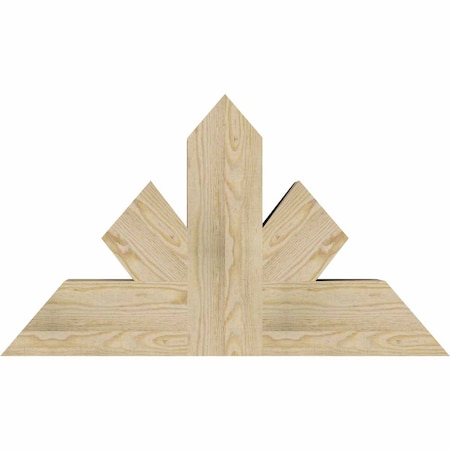 Ekena Millwork Saratoga Rough Sawn Timber Gable Bracket, Douglas Fir, 36"W x 21"H x 6"D x 6"F, 14/12 Pitch GBW036X21X0606SAR00RDF